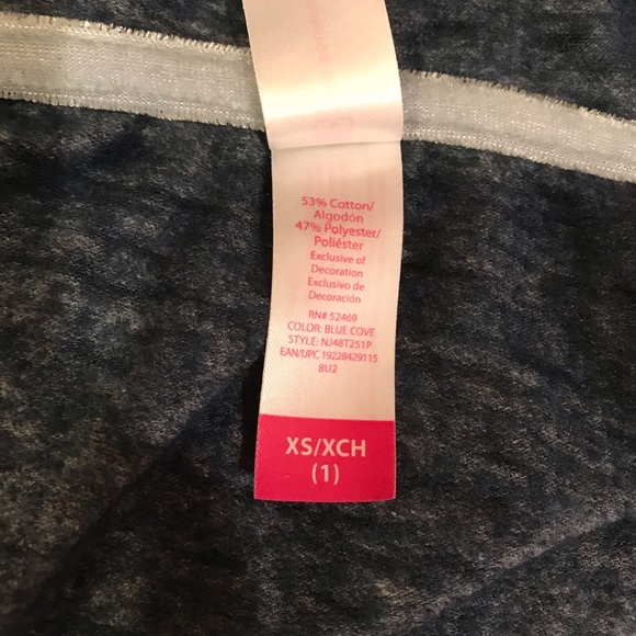 No Boundaries Burnout Hoodie Jacket Womens Junior Size XS Blue Varsity Stripe - Picture 15 of 15